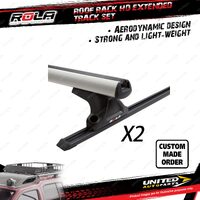 2 x Rola Heavy Duty Extended Roof Rack Bar Black for LDV T60 SK8C Ute 2021-On