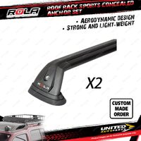 2 x Rola Sports Concealed Anchor Roof Rack Bar for Mitsubishi Outlander ZM 21-On