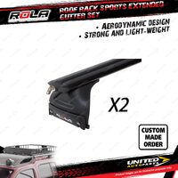 2 x Rola Sports Extended Gutter Roof Rack Bars for Mitsubishi Express Van 80-86