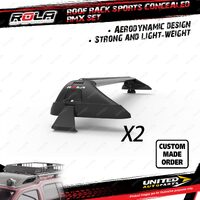 2 x Rola Sports Concealed RMX Roof Rack Bars for Ssangyong Musso Ute 10/2018-On