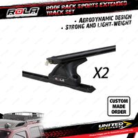 2 x Rola Roof Rack Sports Extended Track Bars T5 Elevating Roof T5ER