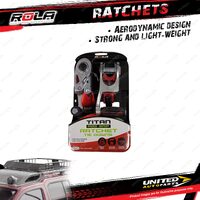 Rola Roof Rack Accessory Ratchet 2.5cm x 3.6m Pair Titan 1.35kg Weight