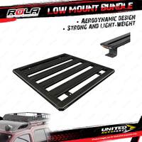 Rola Low Mount Rail Kit With 1200mm Titan Tra for Ford Ranger PX 4D Ute 12-22