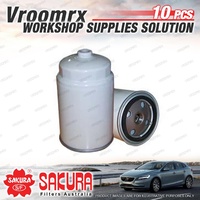 10x Sakura Fuel Filter for Hyundai Accent RB I30 FD GD Iload Imax Ix35 LM Tucson