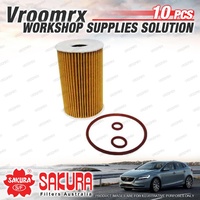 10Pcs Sakura Oil Filter for Audi A1 8X A3 8P A4 B8 A5 8T A6 C7 Q3 8U Q5 8R TT 8J