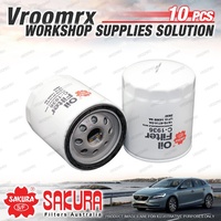 10x Sakura Oil Filter for VOLVO S40 1.8 2.0L Petrol 4Cyl 5/2004-2010 Refer Z632