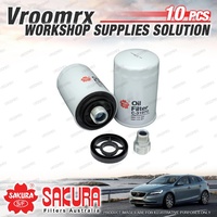 10 Sakura Oil Filter for Audi A3 8P A4 B8 A5 8T A6 C7 Q3 8U Q5 8R TT 8J Ref Z793