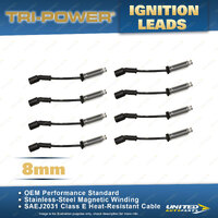 Tri-Power 8mm Lead Kit w/Heat Shield for Holden Adventra Monaro Crewman VY VZ