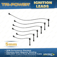 Tri-Power 5mm Ignition Leads for Toyota Landcruiser FJ79 FJ105 4.5L 1FZFE 98-07