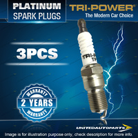 3 x Tri-Power Platinum Spark Plugs for Daihatsu Charade Cuore Handivan Sirion