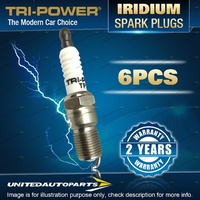 6 x Tri-Power Iridium Spark Plugs for Toyota Landcruiser FJ40 FJ45 FJ55 6Cyl