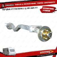 Trojan Non Braked Drop Axle 1500 Drop Beam Bare LM for Trailer Caravan Parts