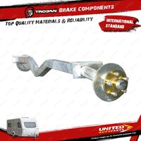 Trojan Trailer Braked Lazy 60mm Drop Beam Axle 1750 Powder Coated SL