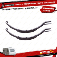 Pair Trojan Trailer 5 Leaf Suspension Leaf Springs 1900Kg Vehicle Accessories