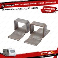 Pair Trojan Slipper Saddle Plates for Trailer Suspension Accessories