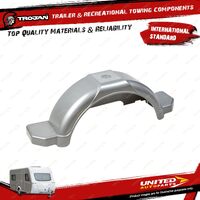 Trojan Trailer Hardware Mudguard 14 Inch Grey Plastic Smooth for Vehicle Parts