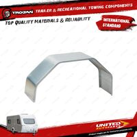 Trojan Trailer Hardware Mudguard 13-14 Inch 220 X 740 Single Galvanized Square