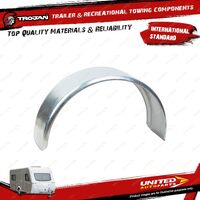 Trojan Trailer Hardware Mudguard 13-14 Inch 230 X 740 Single Galvanized Round