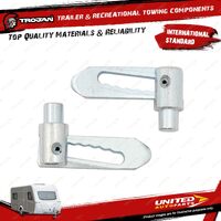 Pair Trojan Drop Locks Weld On for Trailer Caravan Hardware Locks