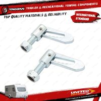 Pair Trojan Drop Lock Bolt On Short for Trailer Hardware Locks Parts