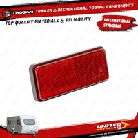 Trojan Reflector Red 96 X 38 Self Adhesive for Trailer Hardware Spare Parts