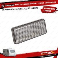 Trojan Trailer Reflector White 96 X 38 Self Adhesive External Electrical Light