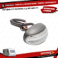 Trojan Trailer External Electrical Light Led Marker White 10 - 30V