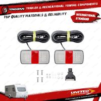 Trojan Trailer External Electrical Light Led Combo Pack In Plug 9m Cable