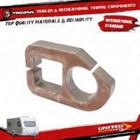 Trojan Drop Plate 60mm 50mm RHS 50mm Stub for Trailer Axle Assembly Components