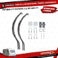 Trojan Trailer Suspension Leaf Spring Kit 1000Kg All Fittings 40mm Axle