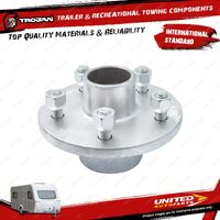 Trojan Trailer Wheel Hub 160mm 5 X 41/2 X 1/2 Galvanized No Cups Vehicle Parts