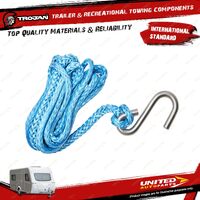 Trojan Trailer High Strength Synthetic Dyneema Winch Rope 6mm X 4m 1500Kg