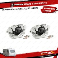 2x Trojan Trailer Brake Caliper Hydraulic NZ CI Dacromet / Phenol Piston As