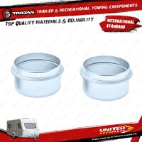 2 Pcs Trojan Grease Caps 45M/M for Trailer Wheel Hub Bearing & Seal Parts