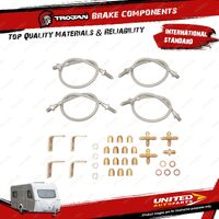 Trojan Hose Kit Tandem Axle Stainless Steel for Trailer Brake Hoses & Cables