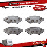 4 Pcs Trojan Brake Caliper Mechanical Pads No Asbestos for Trailer Caravan Parts