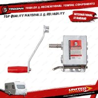 Trojan Trailer Manual Winch 3:1 No Wire Galvanised Stainless Steel Shafts