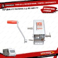 Trojan Trailer Manual Winch 5:1 No Wire Galvanised Stainless Steel Shafts