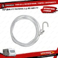 Trojan Winch Wire 4mm X 6.0m 20 Ft for Trailer Winches Spare Parts