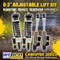 Monotube Remote Reservoir 0-3 Inch ADJ Shocks Lift Kit for Nissan Navara D40