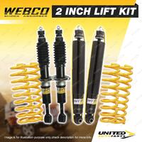 2" 50mm Lift Kit Webco Shocks Coil Springs for Toyota Landcruiser 200 Ser 07-On