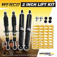 2" 50mm Lift Kit Webco Shocks Coil Springs for Toyota Prado 120 Except Grande