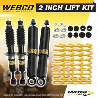 2" 50mm Lift Kit Webco Shocks Coil Springs for Toyota Prado 90 95 Ser 96-02