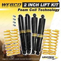 2" 50mm Foam Cell Lift Kit Shocks Coil Spring for Nissan Patrol Y61 GU LWB Wagon