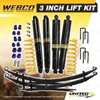 3 Inch Lift Kit Webco Shocks Coil EFS Leaf Springs for Toyota Landcruiser 79