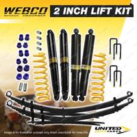 2" Lift Kit Webco Shocks Coil EFS Leaf Springs for Toyota Landcruiser 76 78 79