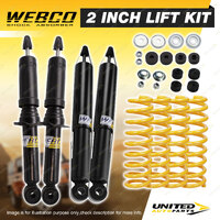 2" 50mm Lift Kit Webco Spring Seat Shocks Coil Springs for Isuzu Mu-X 2014-2021