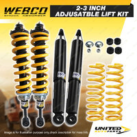 Adjustable 2" - 3" Lift Kit Complete Strut Webco Shock Coil for Isuzu Mu-X 14-21