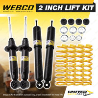 2" 50mm Lift Kit Webco Shocks Coil for Mitsubishi Pajero NM NP NS NT NW NX 00-on