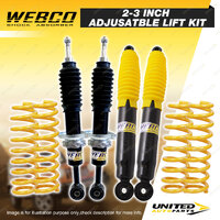 Adjustable 2 - 3 Inch Lift Kit Webco Shocks Coil for Nissan Navara NP300 15-on